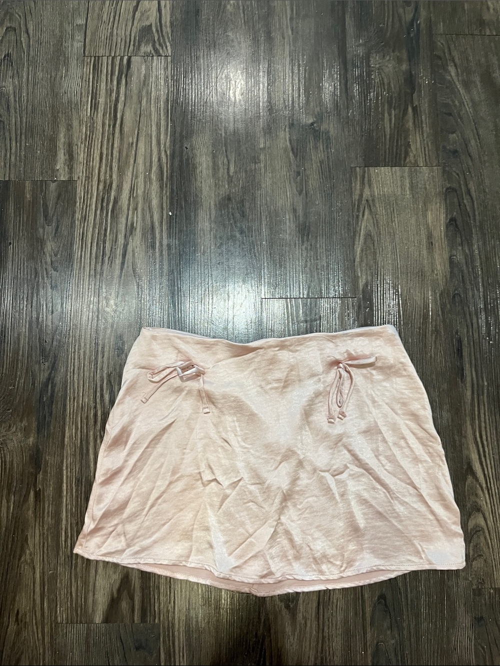 Soft Pink Women's Casual Tie-Detail Skirt